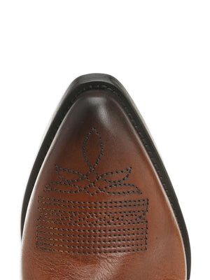 Lifestyle shot of the Low Wish Star Boots in Tan, illustrating how they combine Western charm with fashionable elegance.