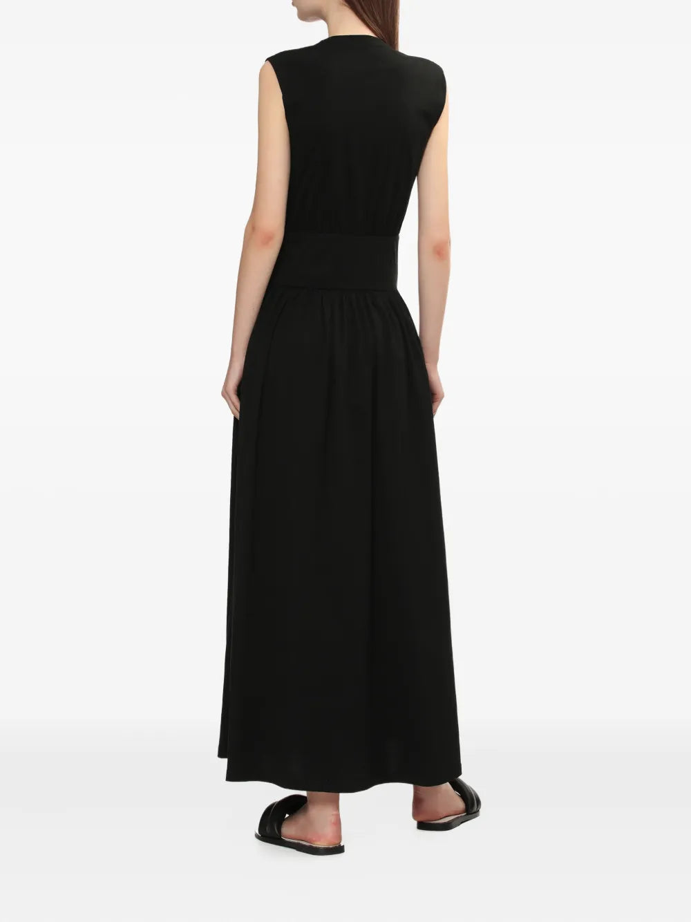 Sleeveless Cotton Tee Dress in Black