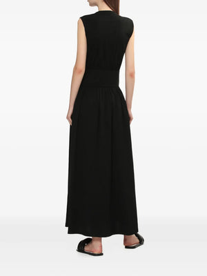 Sleeveless Cotton Tee Dress in Black