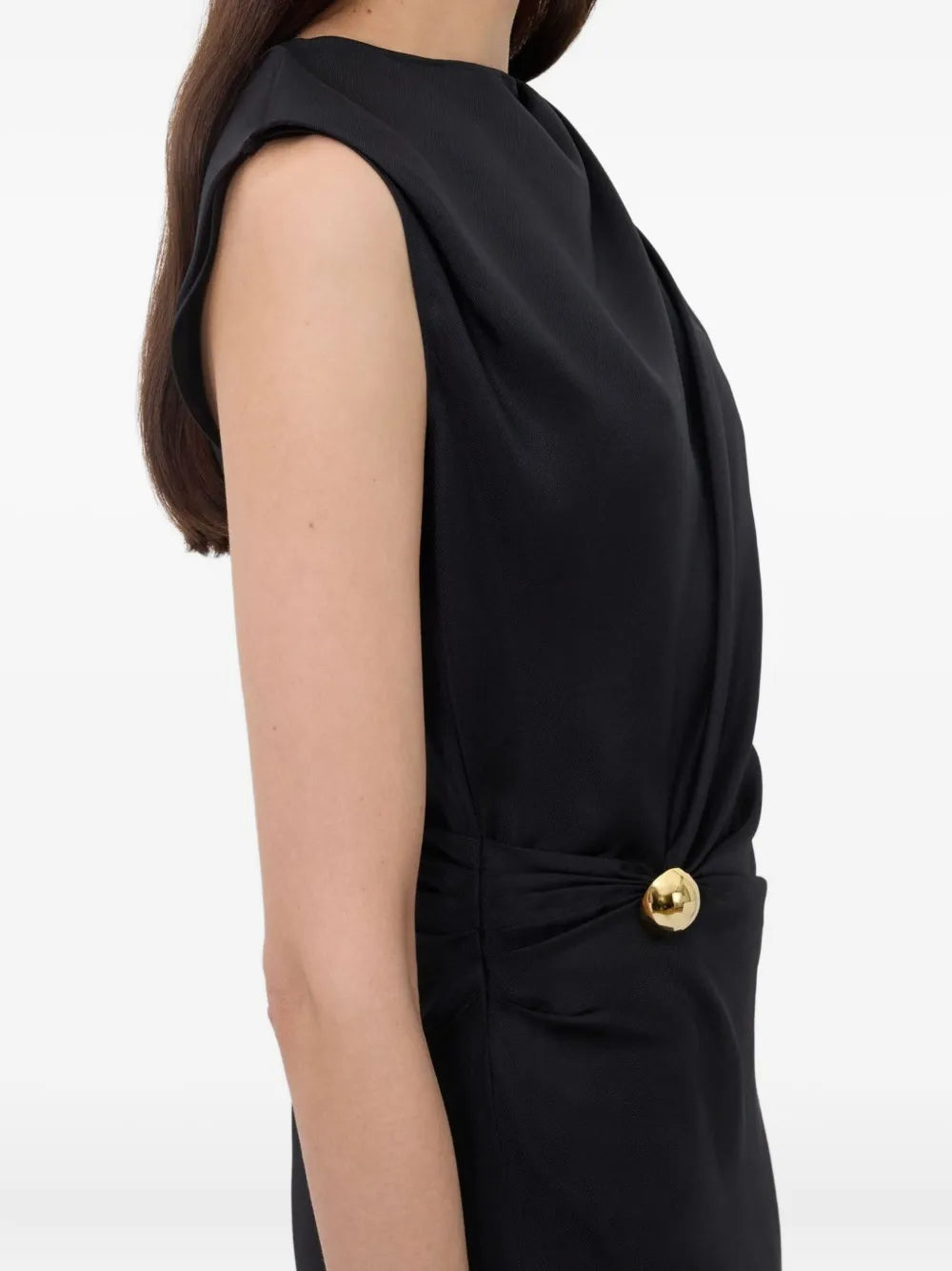 Roan Draped Dress in Black