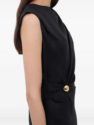 Roan Draped Dress in Black