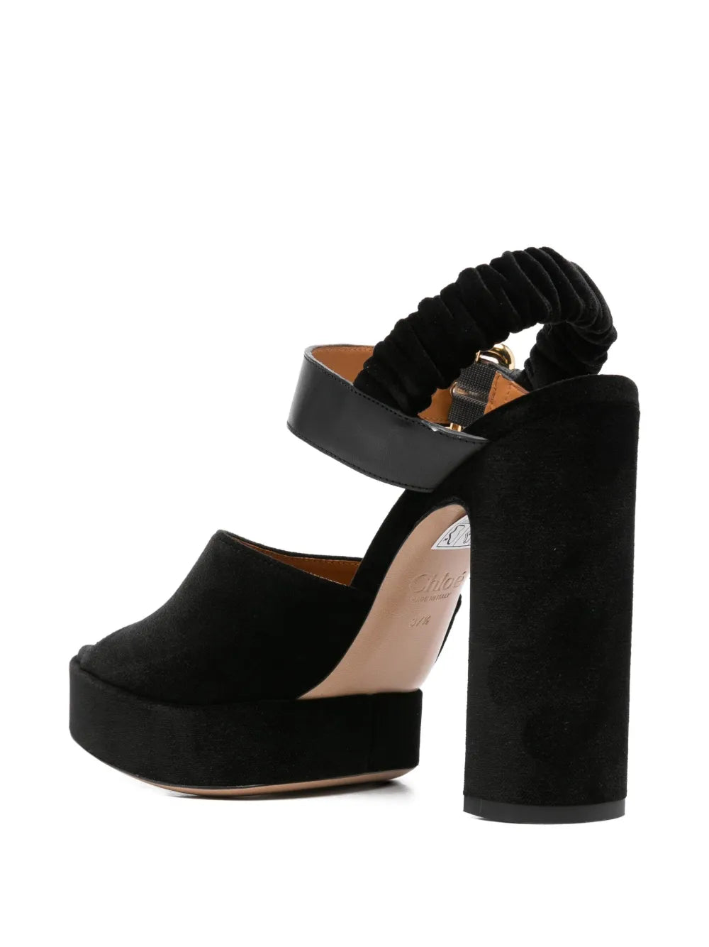 Aria Platform Sandal in Black