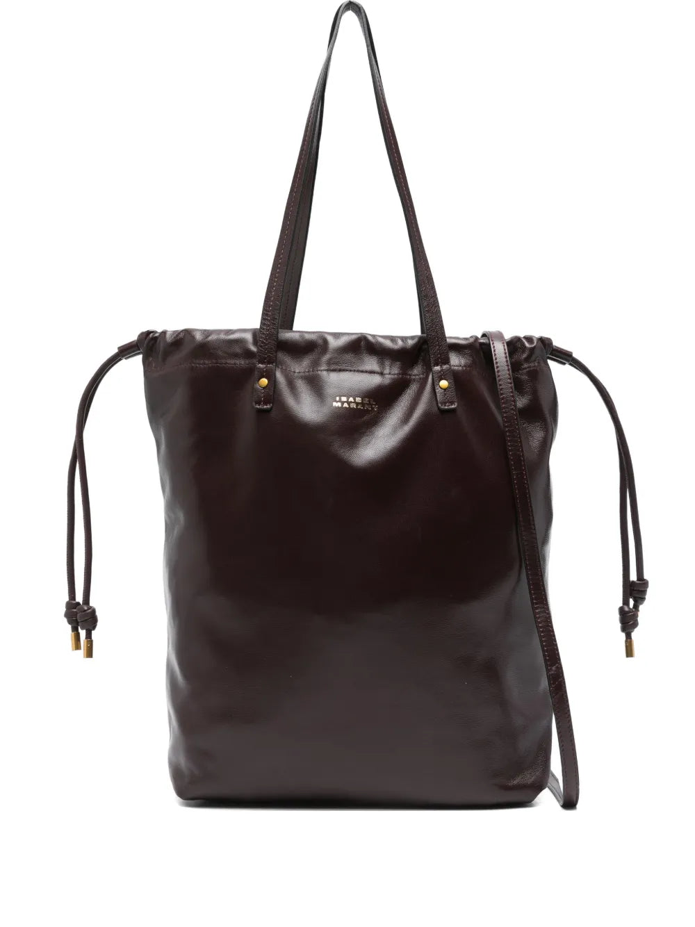Silven N/S Shopping Bag in Burgundy by Isabel Marant featuring soft lambskin leather and magnetic fastener.