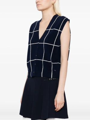 Rozzi Cashmere Vest in Midnight Plaid