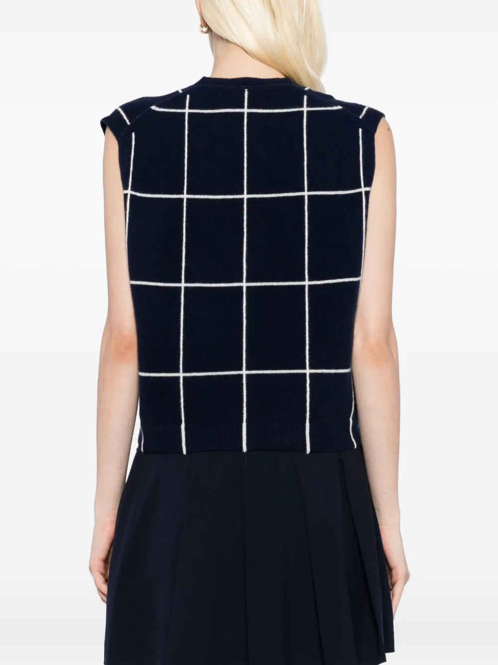 Rozzi Cashmere Vest in Midnight Plaid