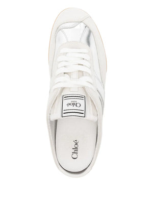 Kick Sneaker Mule in Silver