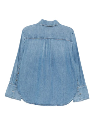 Chic display of the Wilson Shirt in Vintage Wash, highlighting its unique color and relaxed silhouette.