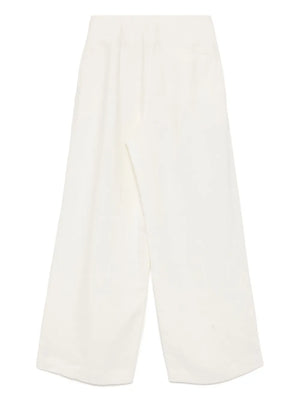 Mini Pleat Trouser in Ivory