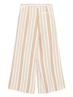Demie Trouser in White/Khaki