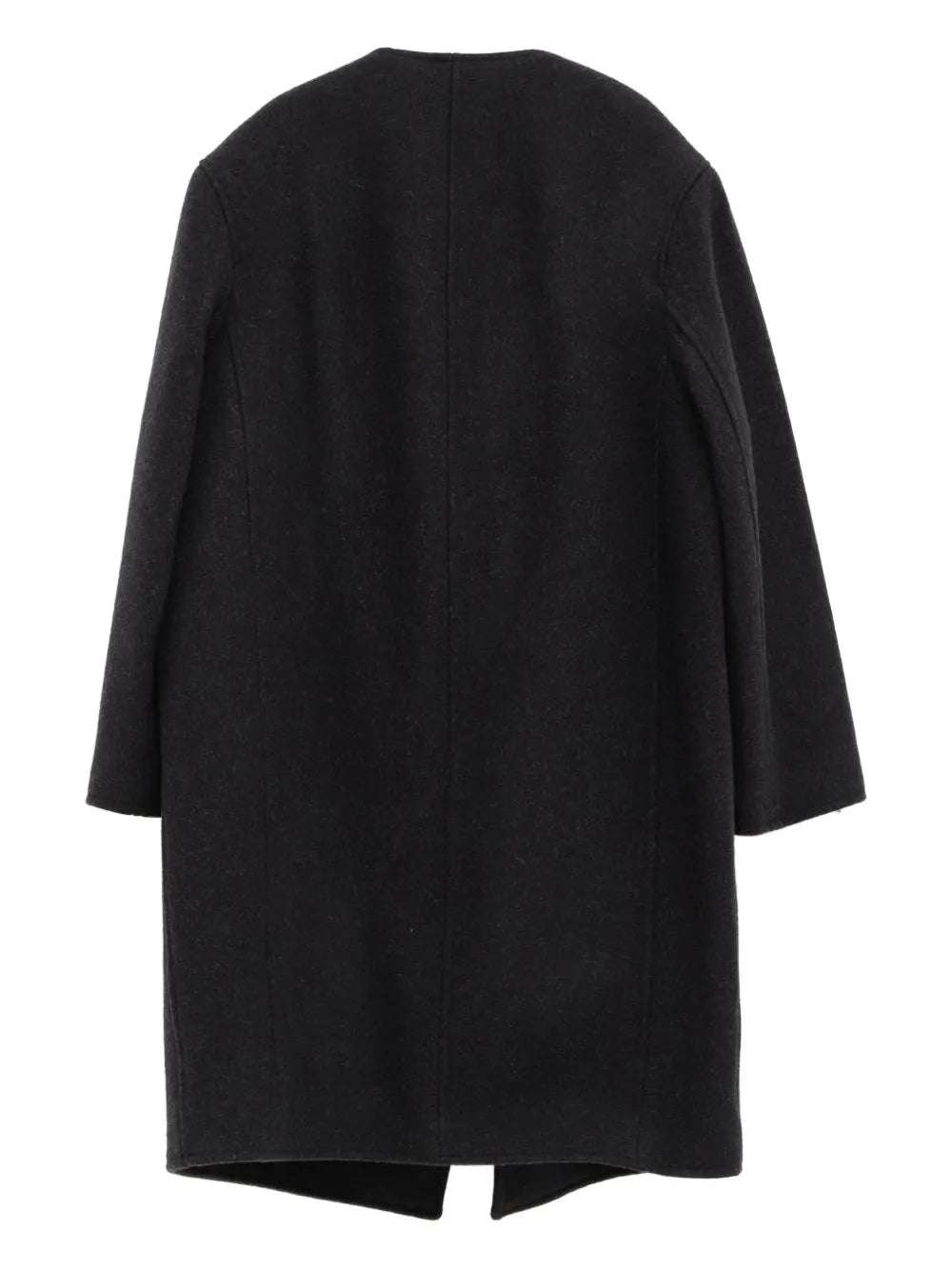 Fashionable Bell-Sleeve Jacket in Black by TOTEME styled over a dress, ideal for evening wear.