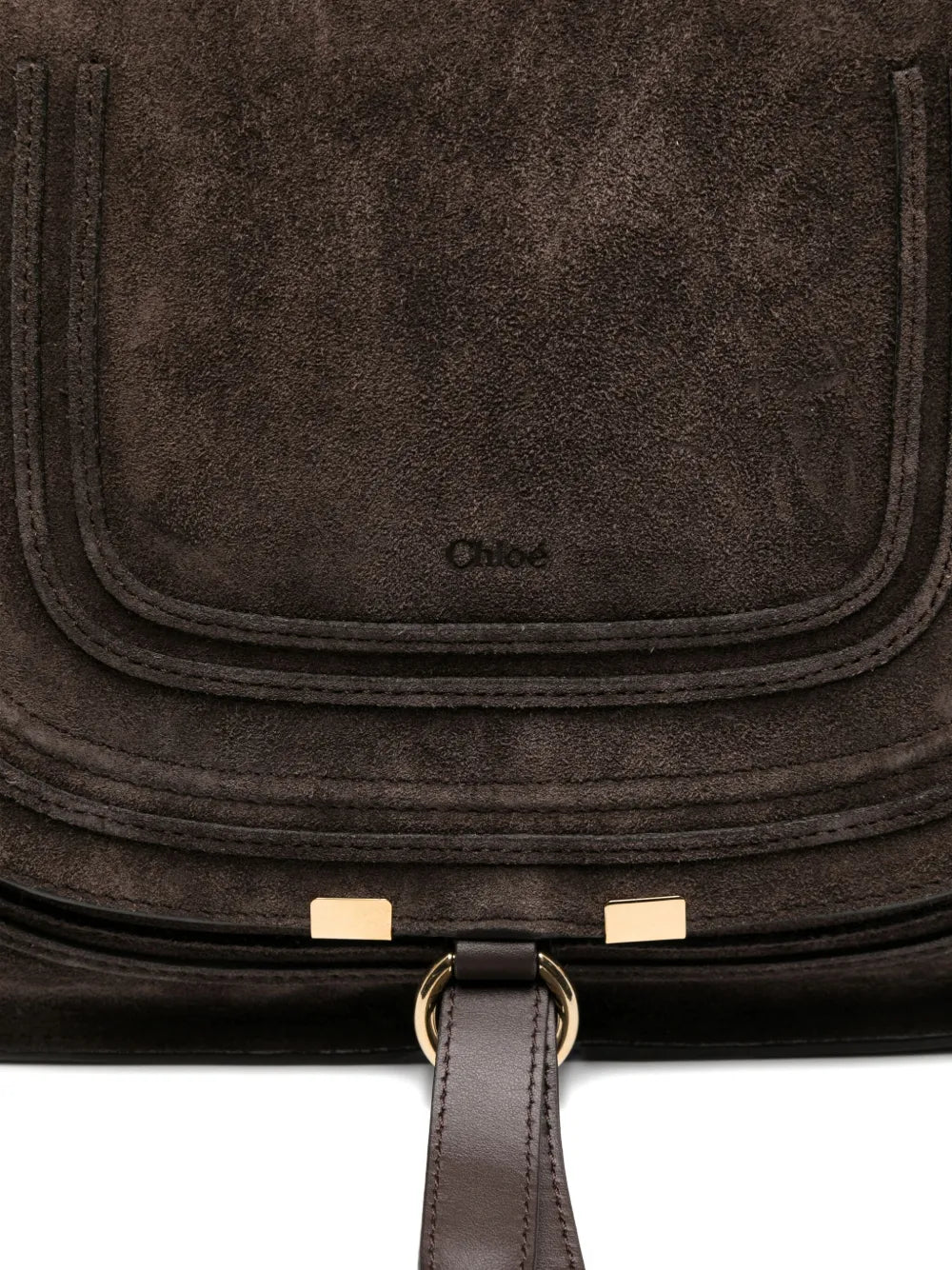 Marcie Double Carry Bag in Kohl Brown, elegantly displayed, showing the hand-wrapped double handles and dangling leather tassels.