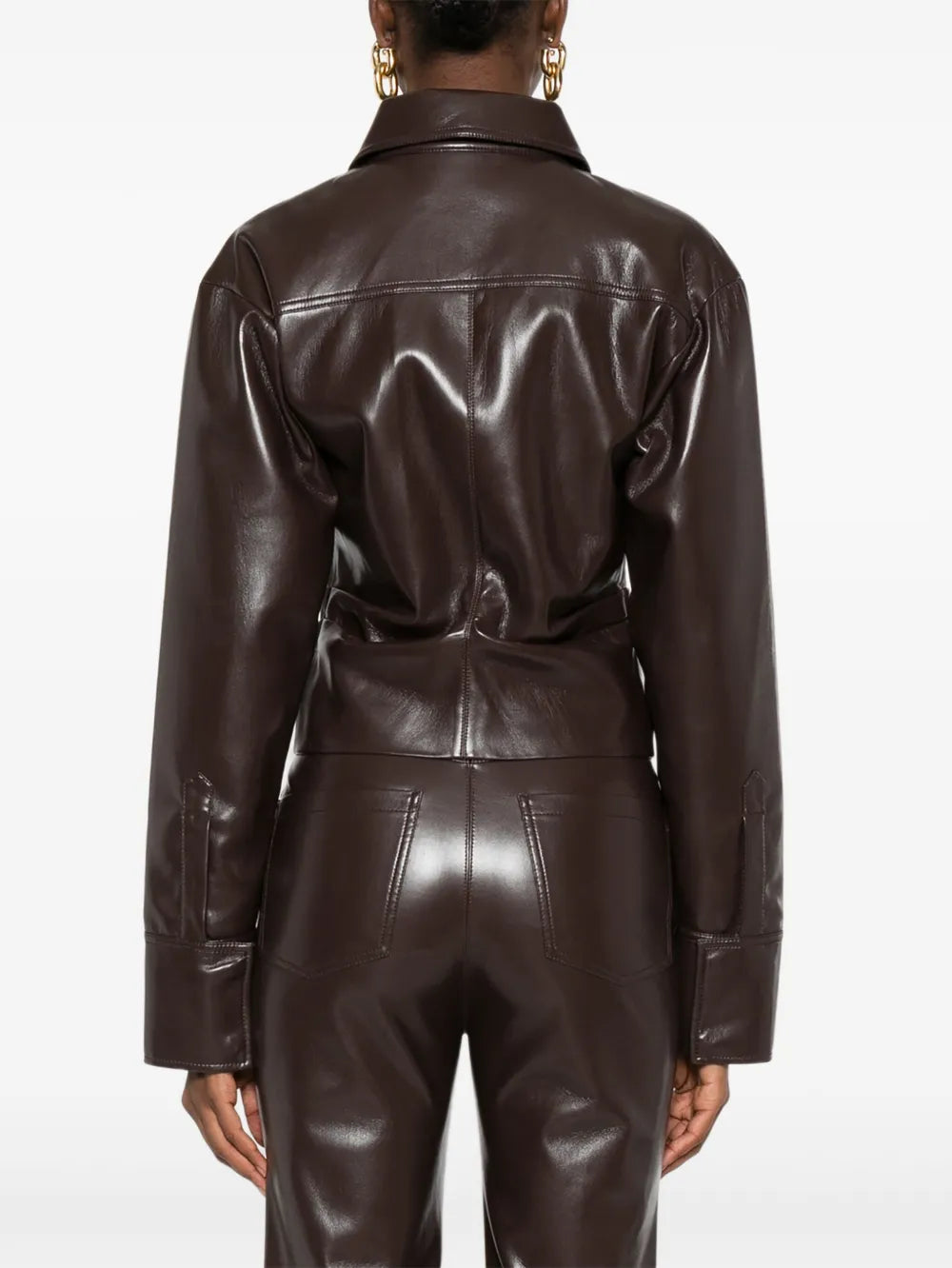 Hildie Shirt in Coffee Ground from the Fall-Winter 25 collection, combining structure and fluidity.