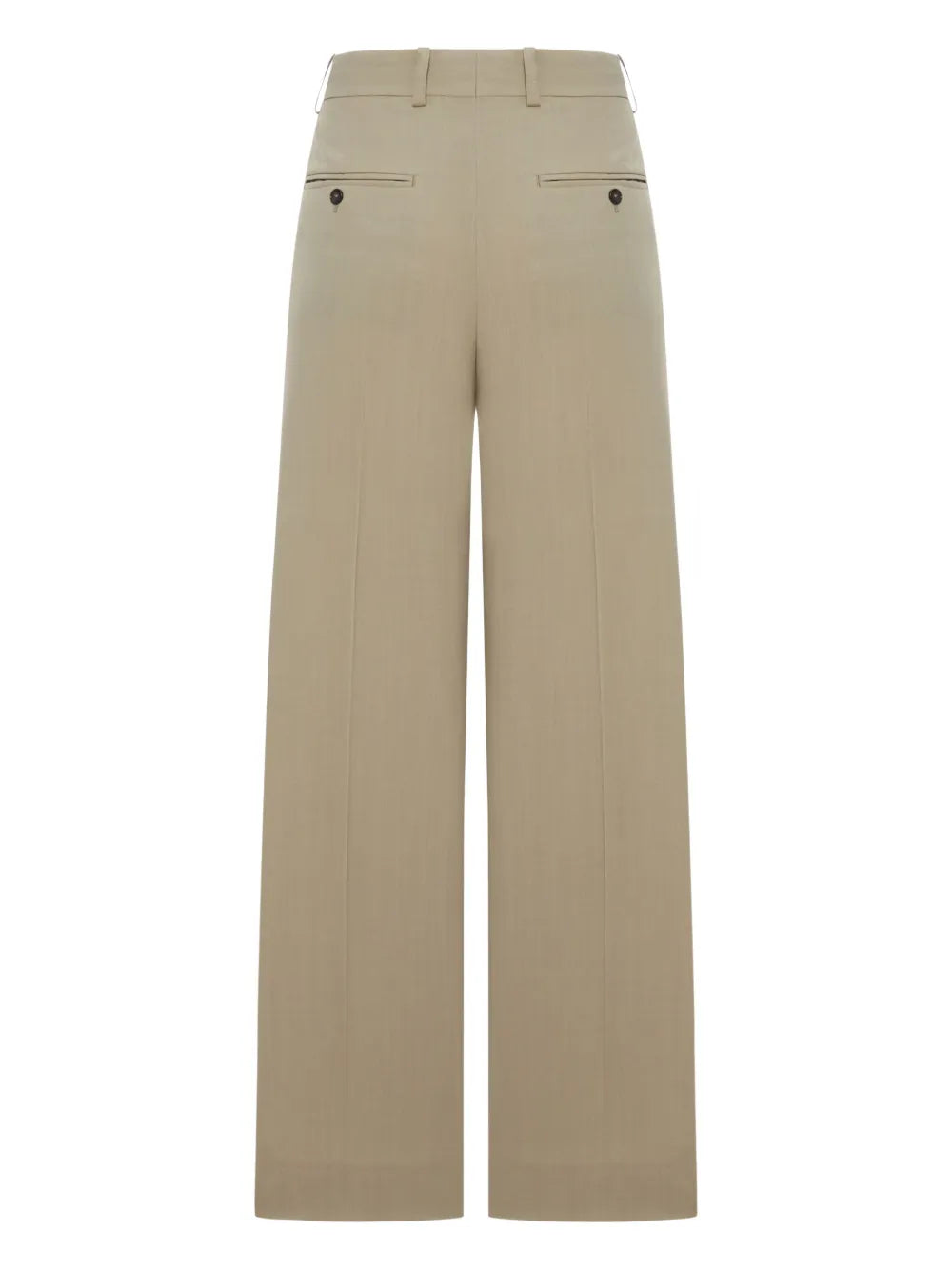 Full outfit styling of the Wide Fluid Trousers in Taupe by TOTEME, perfect for versatile looks.