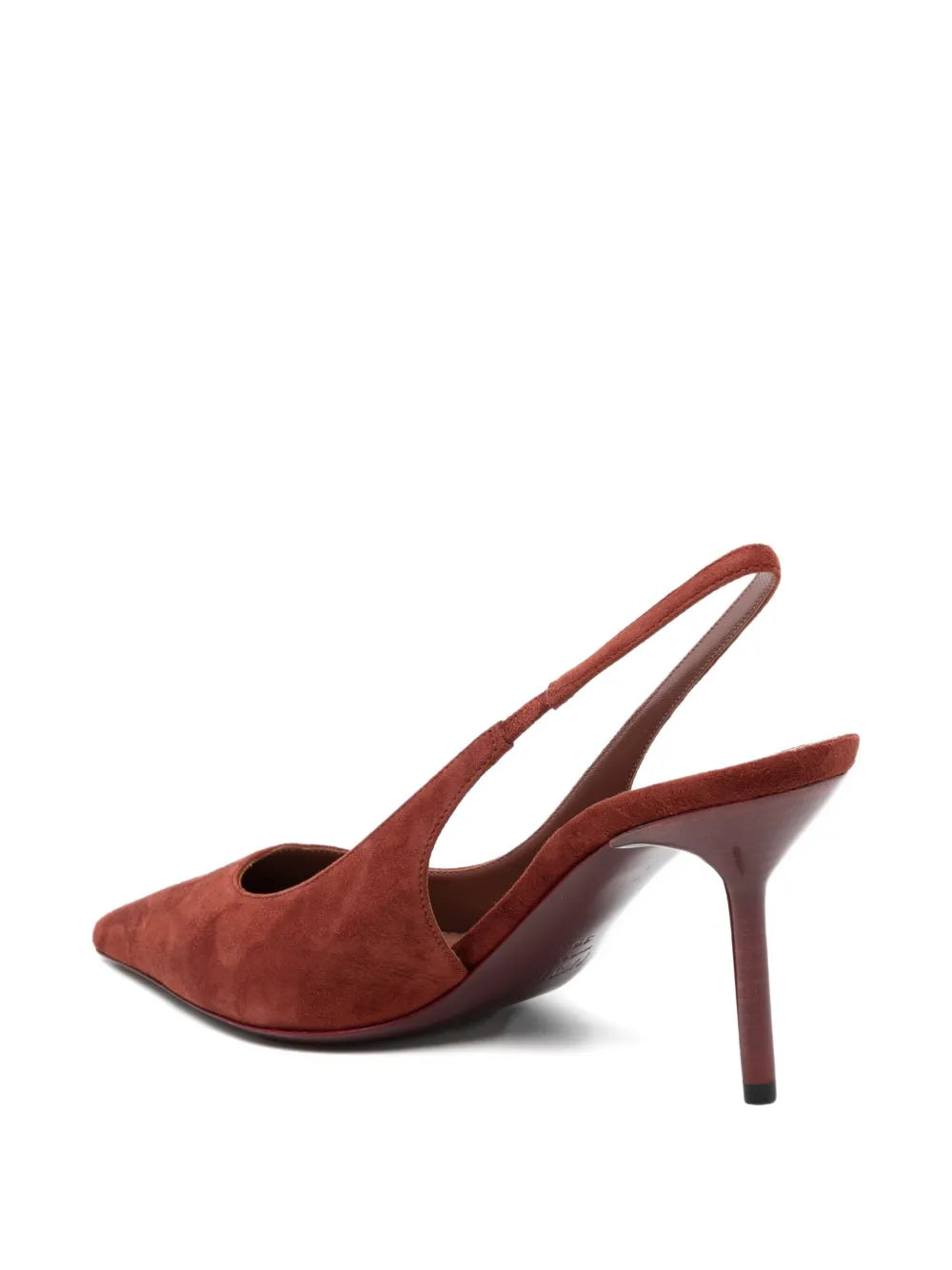 Lidia Slingback in Brandy Suede displayed on a stylish background, perfect for any chic outfit.