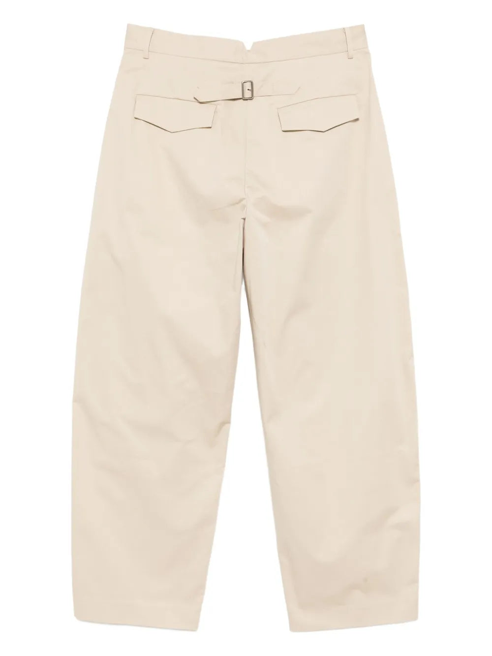 Cotton Barrel Leg Pants in Champagne