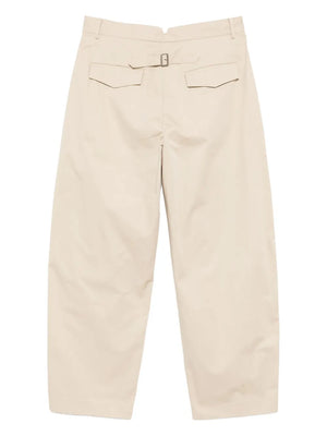 Cotton Barrel Leg Pants in Champagne