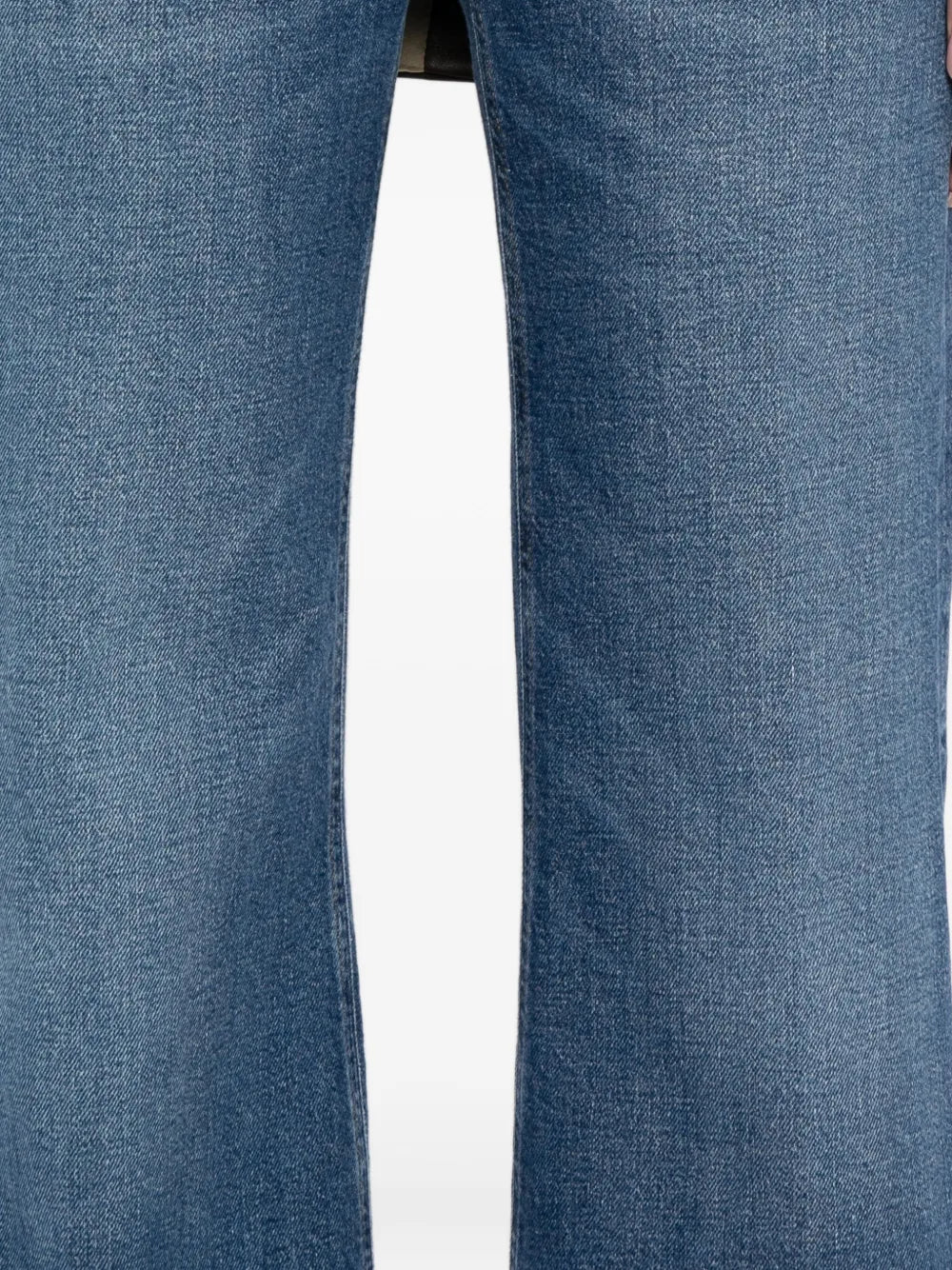 Back view of the Kimberly 70's Flare in Cruise from Citizens of Humanity, emphasizing the medium-to-dark indigo wash with soft fading.