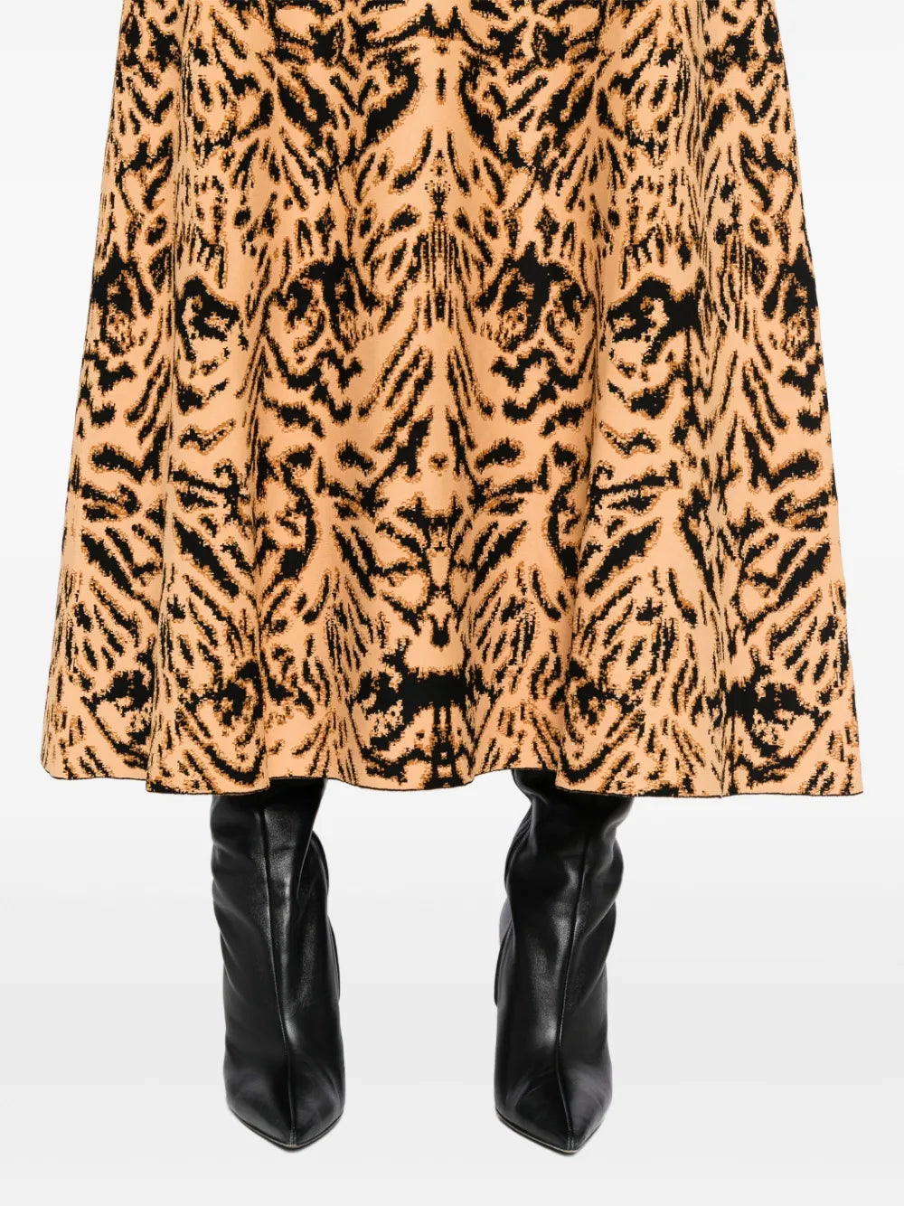 Ulla Johnson Lani Skirt in Bengal displayed flat, emphasizing the elastic waist and elegant design.