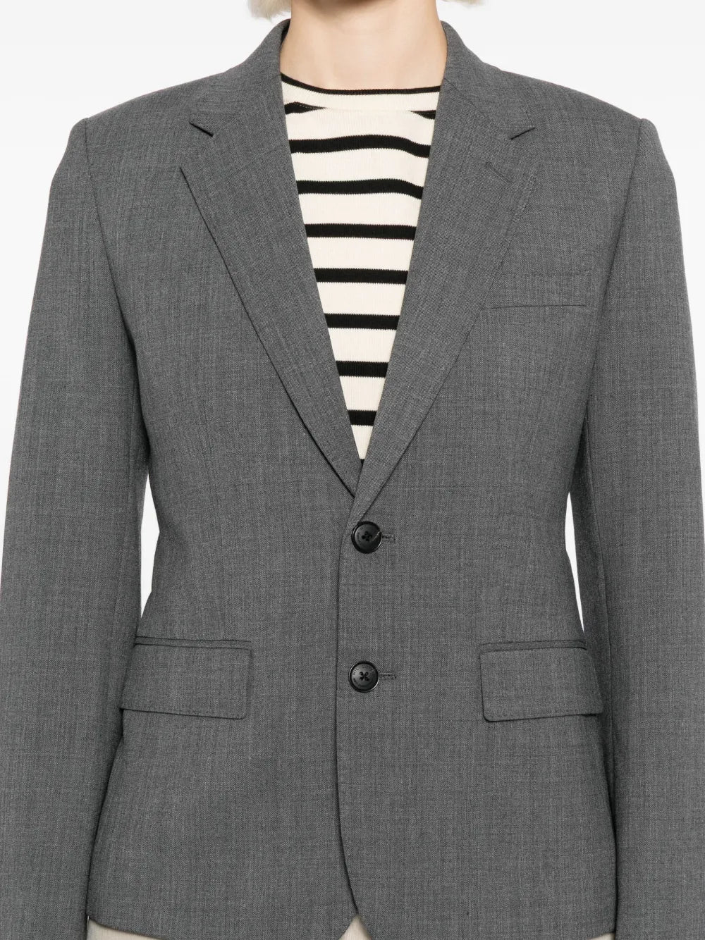Ysee Blazer in Heather Grey by Nili Lotan, ideal for sleek and sophisticated outfits.