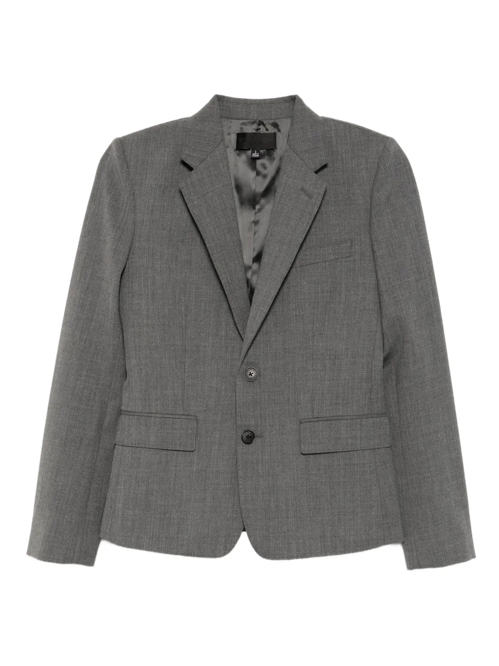 Ysee Blazer in Heather Grey by Nili Lotan, showcasing front button fastening and chest welt pocket.