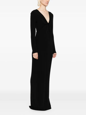 Nili Lotan Tavi Dress in Black with back slit, ideal for evening wear and special occasions.