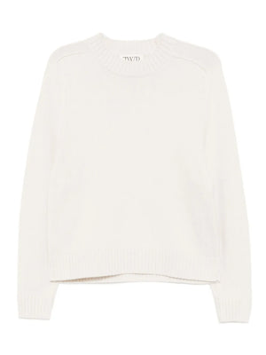 New Saddle Crewneck Sweater in Ivory displayed on a mannequin.