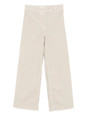Megan Pant in Gesso by Nili Lotan, showcasing the soft stretch corduroy fabric and cropped ankle length.