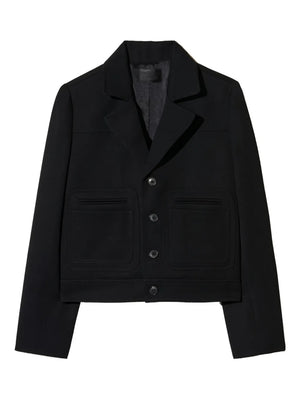Georgy Jacket in Black by Nili Lotan showcasing a stylish design with pocket details.