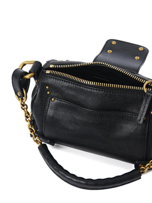 Elegant Small Paddington Chain Bag in Black by Chloé, perfect for day to night looks with its luxurious touch.
