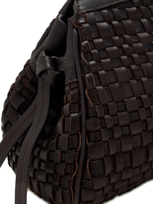Maude Soft Clutch in Espresso Woven