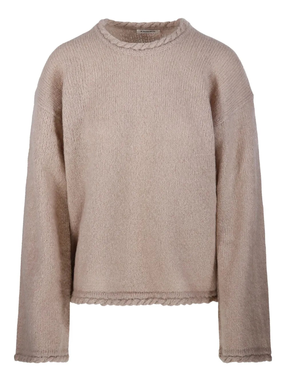 Cierra Sweater in Cobblestone by By Malene Birger - stylish knitwear with a distinctive braided hem, perfect for layering in cooler weather.