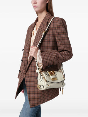 Chloé Small Paddington Chain Bag in Cloudy Cream with shoulder strap and adjustable crossbody options.