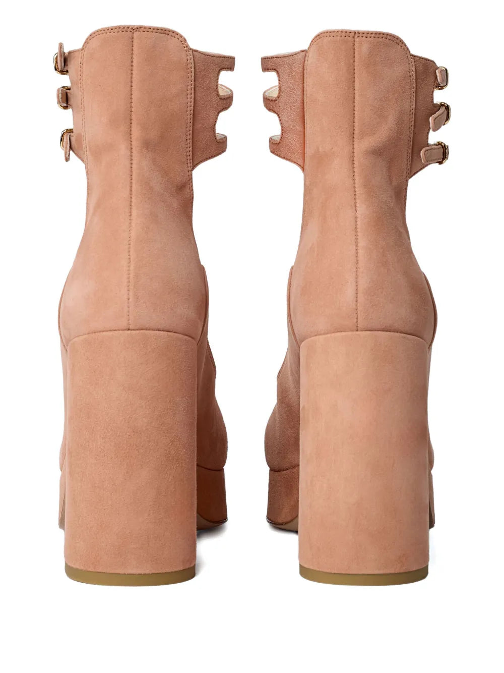 Loti Platform Pump in Peachy Pink displayed in a stylish setting, emphasizing its trendy square toe design.