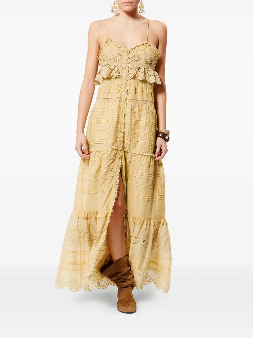 ochre silk dress NWT Reformation Fonda 100% Silk Bustier Bodice Ochre Yellow Size 12