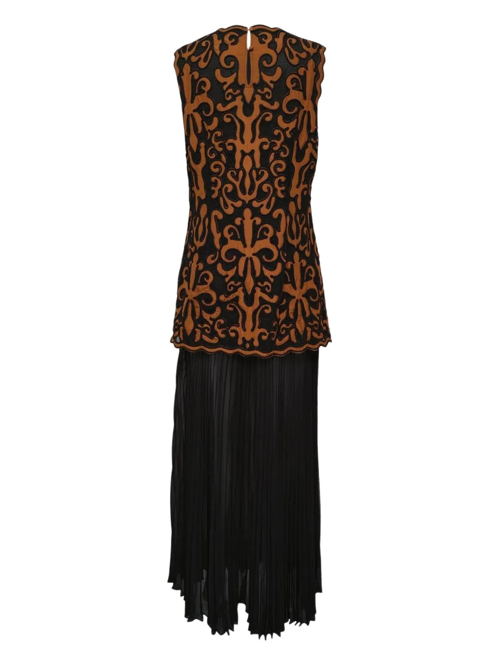 Model wearing the Auryn Dress in Saffron, highlighting the elegant silhouette and vibrant color.