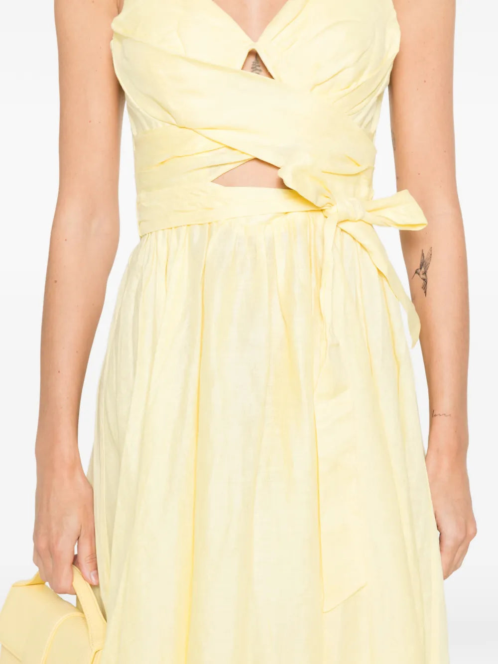 Awaken Midi Dress in Lemon