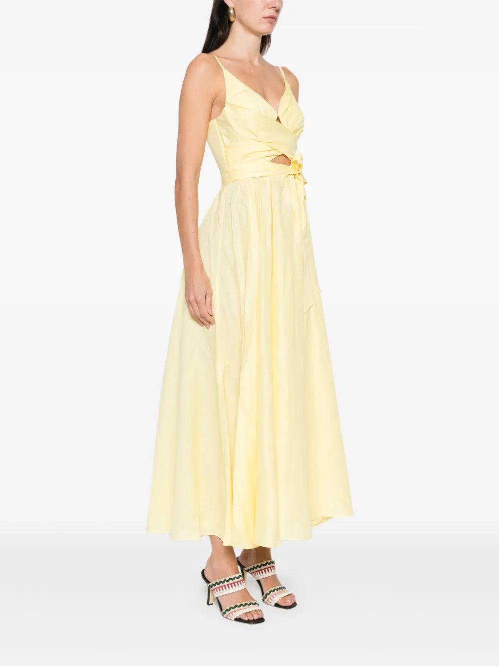 Awaken Midi Dress in Lemon