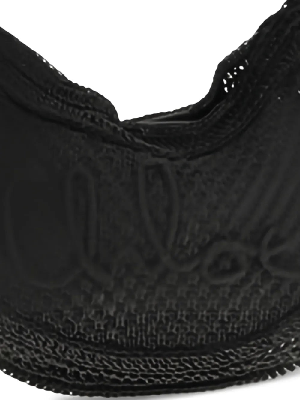 Stylish Mini Summer Banana Hobo Bag in Black by Chloé worn on a model, perfect for summer outings or casual chic looks.