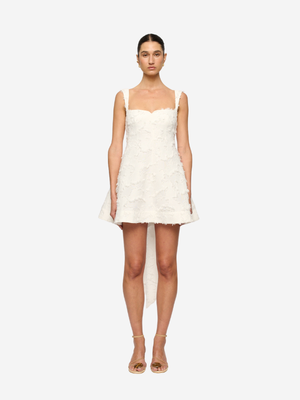 white jacquard mini dress Rue Jacquard Mini Dress
