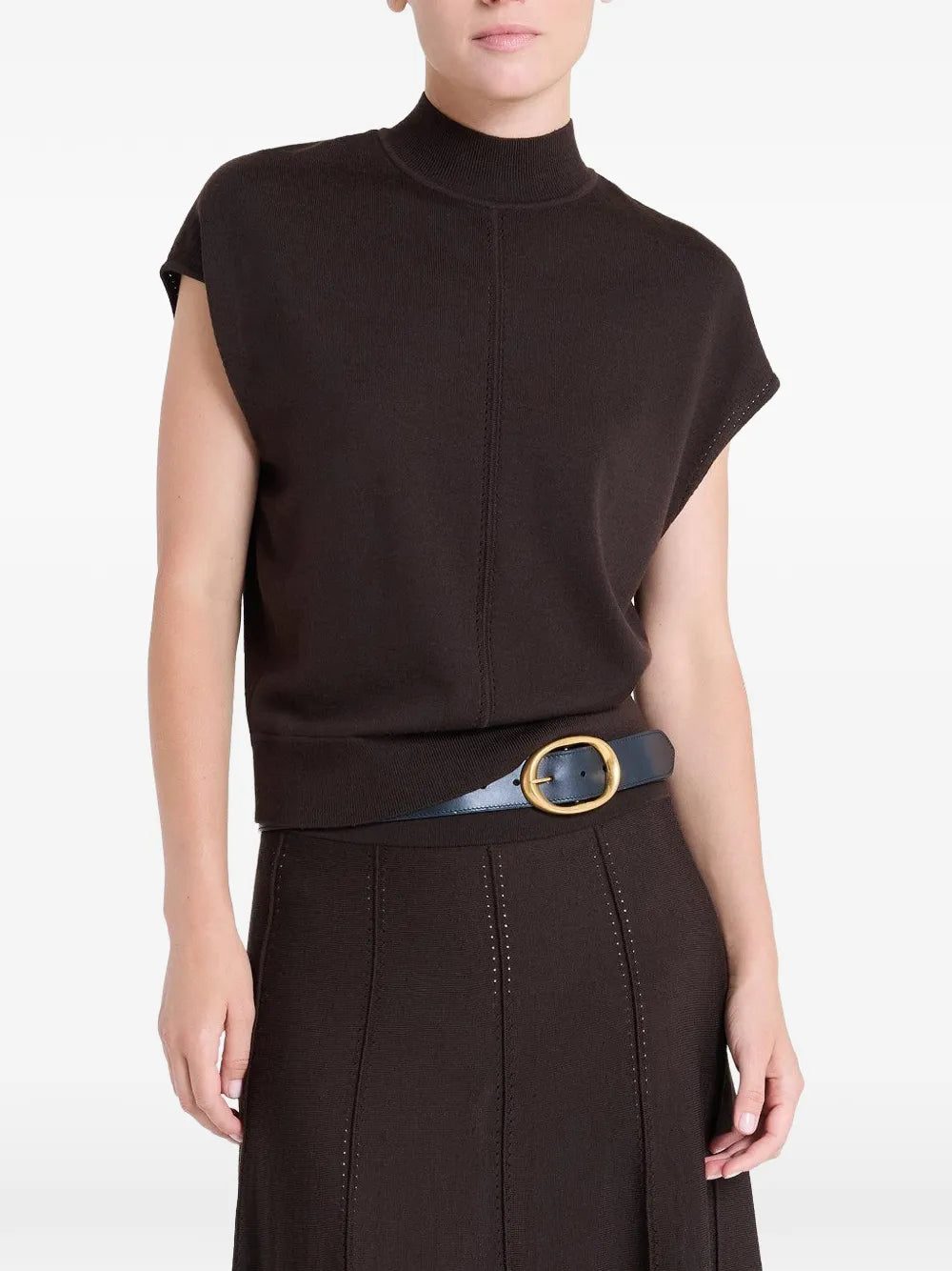 Back view of TWP's Wren Top in Delicioso, featuring elegant design details.