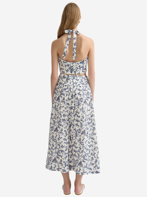 Rue Skirt in Blue Baroque