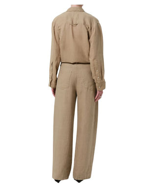 Brynn Drawstring Linen Trouser