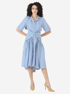 Rosie Assoulin Striped Midi Dress