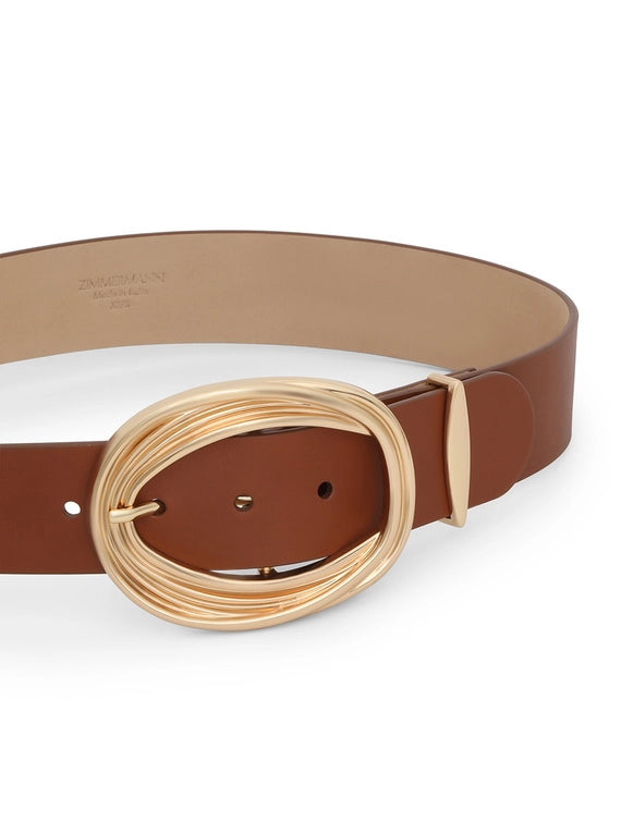 Swirl Belt in Tan