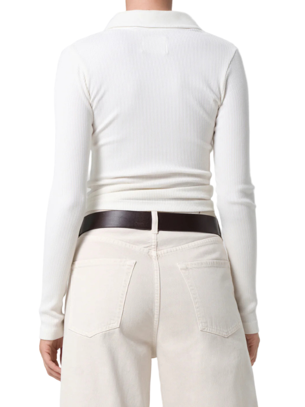 Long Sleeve 60's Polo in Pashmina