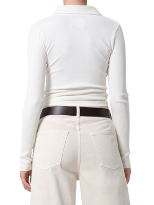 Long Sleeve 60's Polo in Pashmina