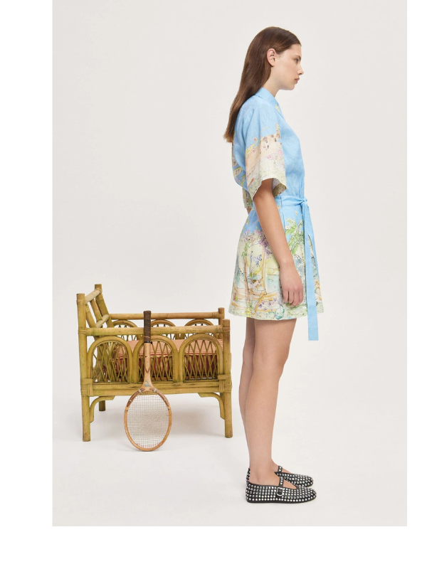 Anouk Mini Dress in Sky
