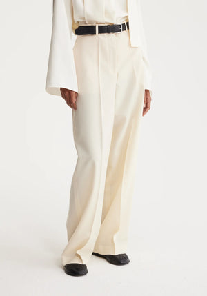 Wide Leg Trousers in Off-White