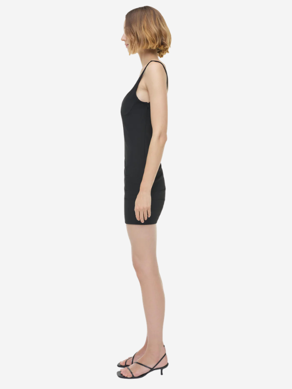 SIMKHAI Women's Lindy Sculpted Scuba Mini Dress in Black, Size 2