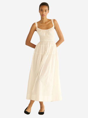 clover midi dress Clover Dress in Salt by Dôen – ZOË